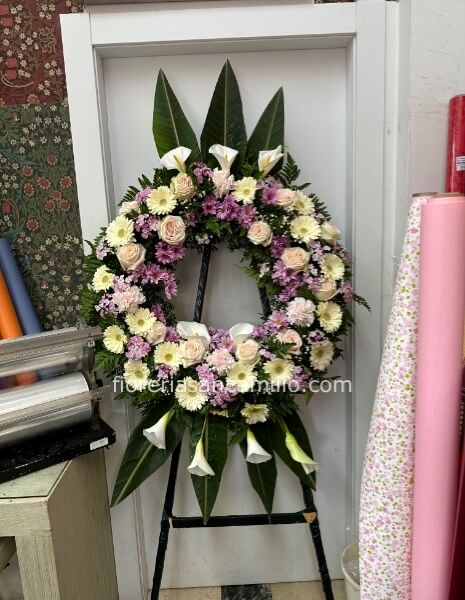 Corona funebre toni chiari