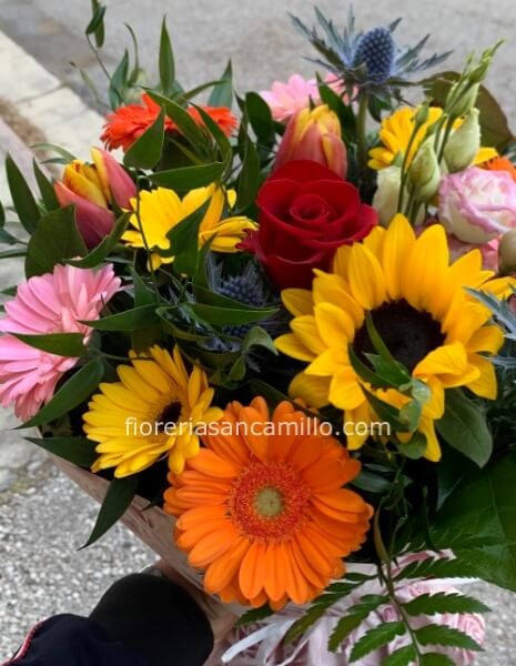Bouquet  misto giallo e arancio