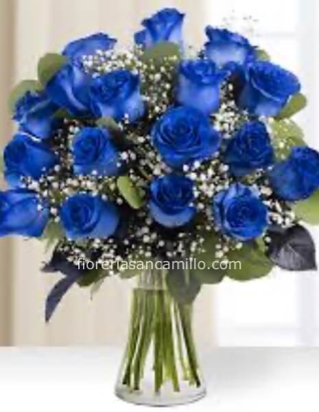 Bouquet 3 rose blu