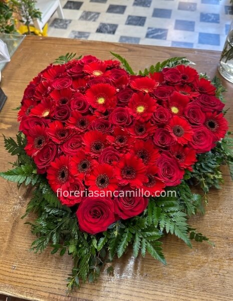 Cuore di rose rosse piccolo