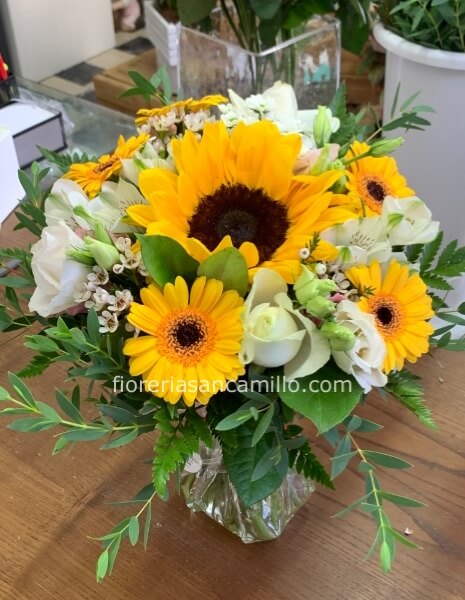 Bouquet bianco giallo