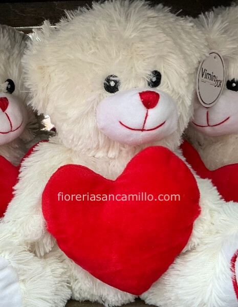 Orsetto peluche da 30cm con cuore