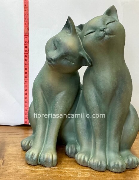 Coppia Gatti in poliresina